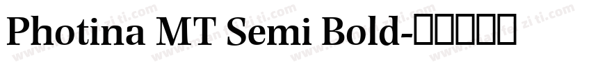 Photina MT Semi Bold字体转换